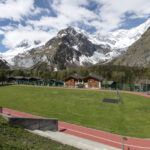 Le terrain de foot du Grand-Hôtel du Val Ferret, à La Fouly, en Suisse